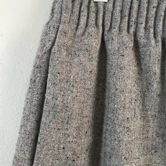 J. Crew Gray Wool Paperbag Waist Mini Skirt Sz 10 - Picture 4 of 8